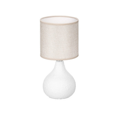 Lampara Sobremesa Abombada Blanca