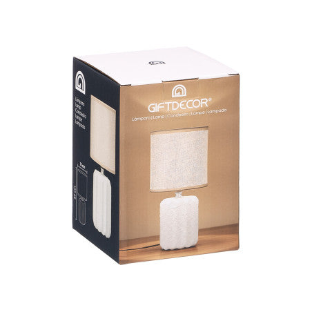 Lampara Sobremesa Rayas Blanca