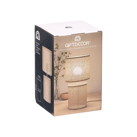 Lampara Sobremesa Trenzada Natural