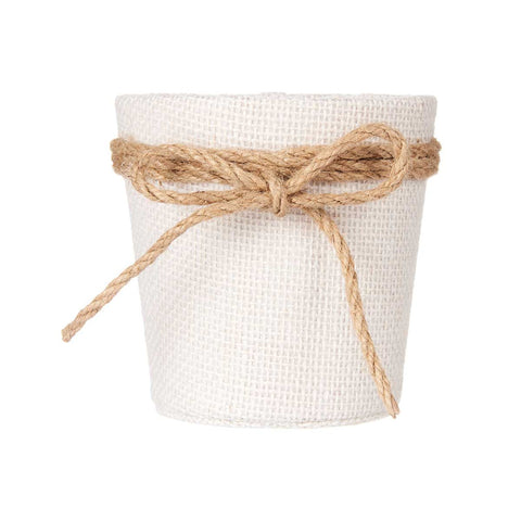 Macetero Tela Lazo 10x10cm Blanco