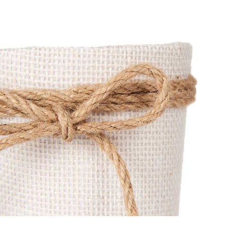 Macetero Tela Lazo 10x10cm Blanco