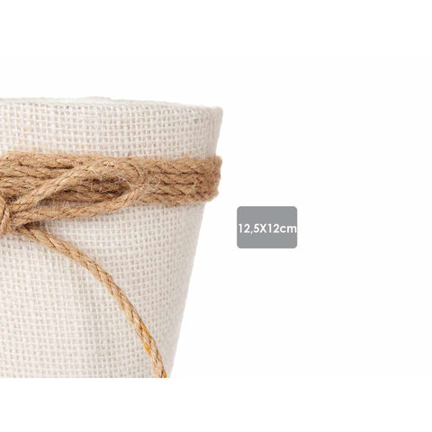 Macetero Tela Lazo 12,5x12cm Blanco