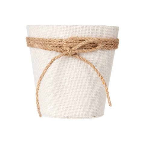 Macetero Tela Lazo 12,5x12cm Blanco