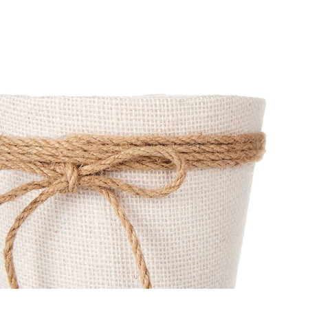 Macetero Tela Lazo 15x14cm Blanco