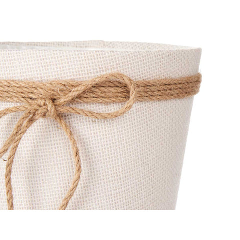 Macetero Tela Lazo 18x16cm Blanco