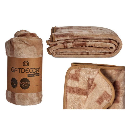 Manta Raschel Beige 220x240cm