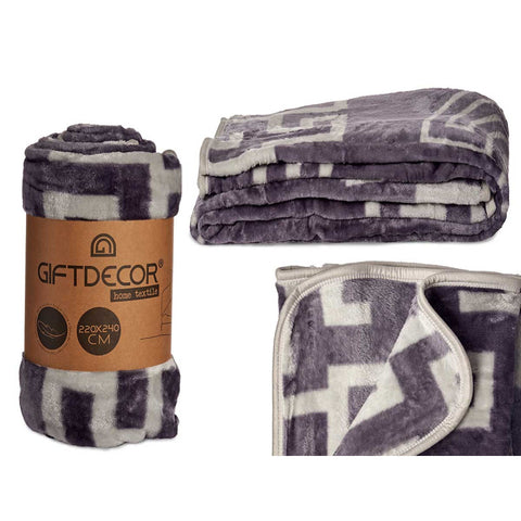 Manta Raschel Gris 220x240cm