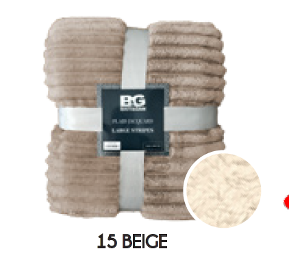 Manta Jacquard color Beige 220x240cm Ziguan Premium