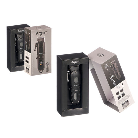Máquina Cortapelo Profesional Digital 4 Accesorios Negra 1200MAH USB Argón