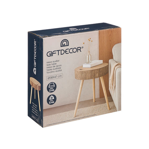 Mesa Auxiliar 38cm Ondas Natural