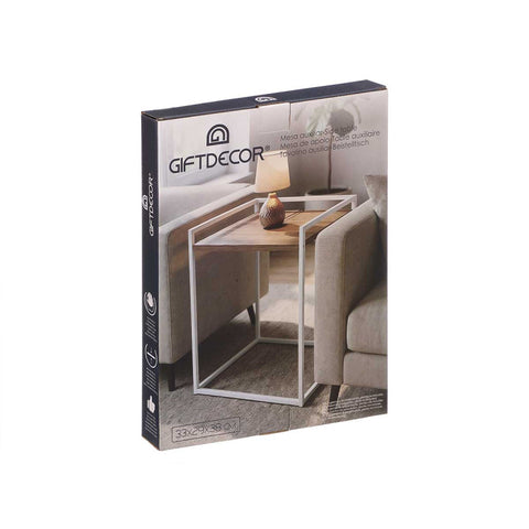Mesa Auxiliar Blanca 33x29x38cm