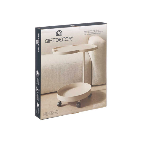 Mesa Auxiliar Doble Blanca