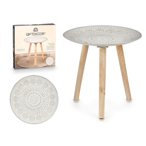 Mesa Madera Decoración Mandala 40cm