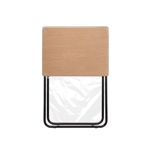 Mesa Plegable Natural Patas Negras 48x38x66cm