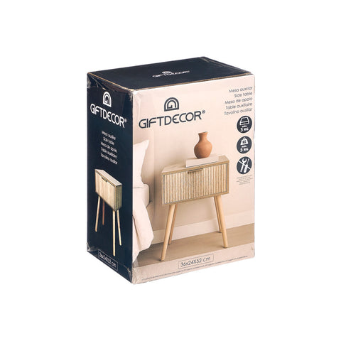 Mesita Auxiliar 1 Cajón Natural