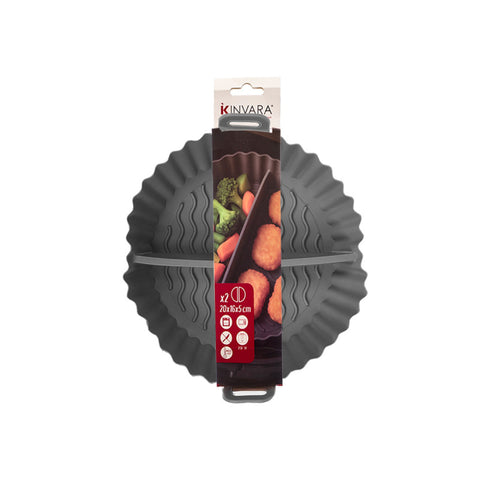 Molde Freidora de Aire Doble Compartimento Gris