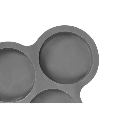 Molde Freidora de Aire Silicona 3 Compartimentos Gris