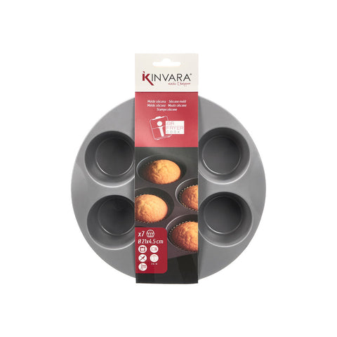 Molde Freidora de Aire Silicona 7 Compartimentos Gris