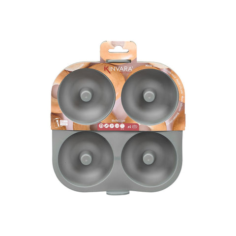 Molde Freidora de Aire Silicona Rosca 4 Huecos Gris