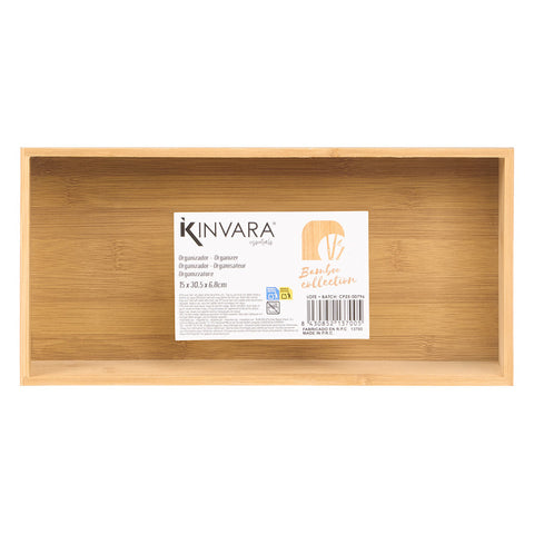 Organizador Bambú Rectangular 15x30,5cm