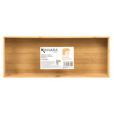 Organizador Bambú Rectangular 15x38cm
