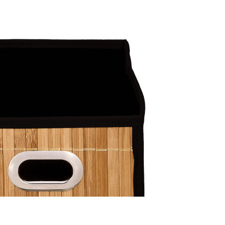Organizador Rectangular Bambu Negro