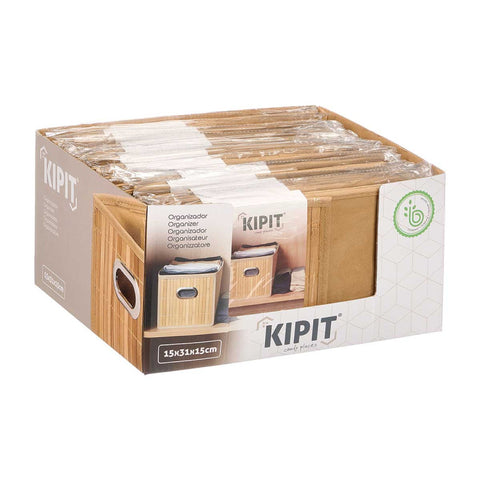 Organizador Rectangular Bambu Beige 31x15cm