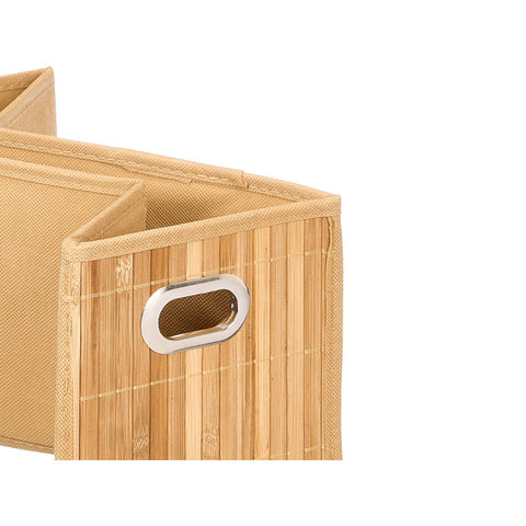 Organizador Rectangular Bambu Beige 31x15cm