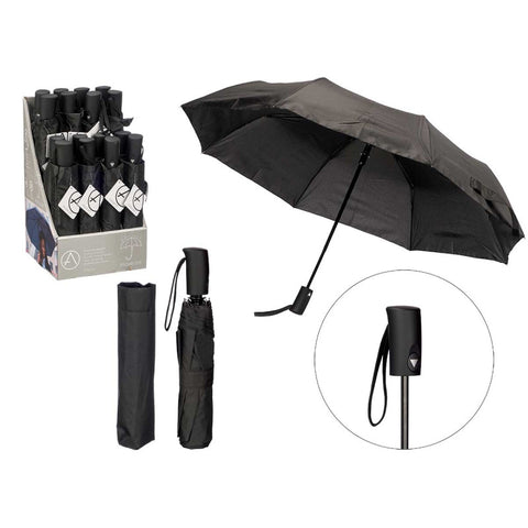 Paraguas Plegable Negro Recto Automático