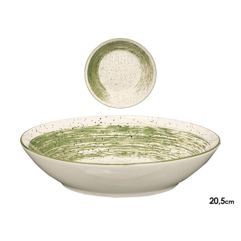 Plato Hondo Patinado Verde 20,5cm