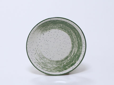 Plato Postre Patinado Verde 19,5cm