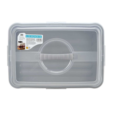 Portatarta Rectangular Grande Asas Gris