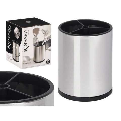 Portautensilios Giratorio Acero