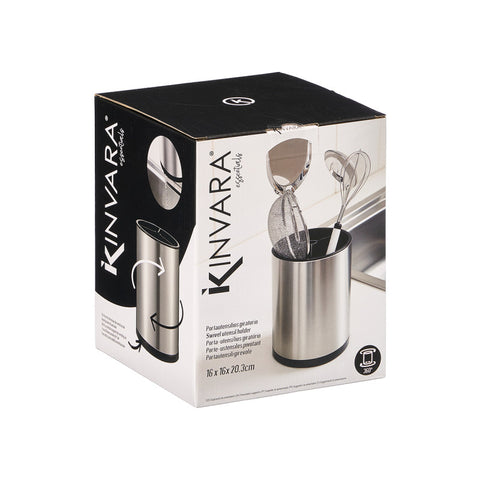 Portautensilios Giratorio Acero