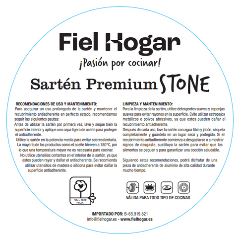 Sartén FielHogar Premium Stone 28cm Inducción