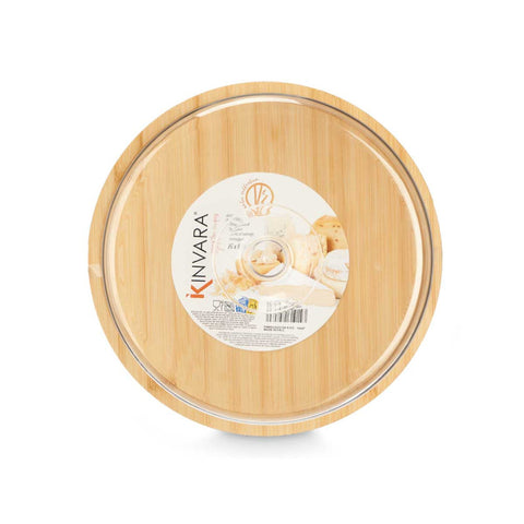 Quesera Redonda Bambú 26x8,5cm