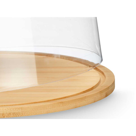 Quesera Redonda Bambú 26x8,5cm