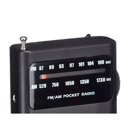 Radio Bolsillo Pilas AM FM Negra
