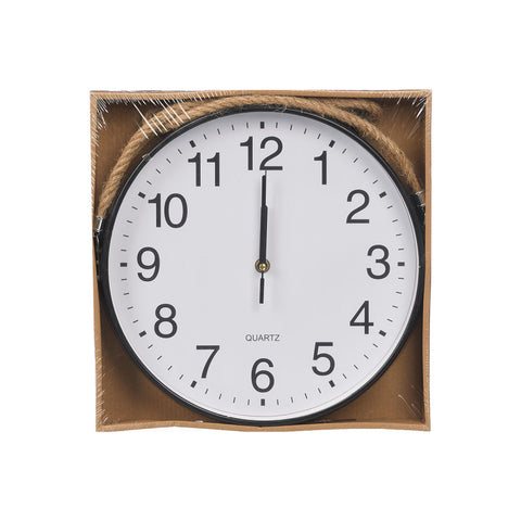 Reloj Pared Cuerda para Colgar Negro 30cm