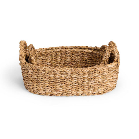 Set 2 Cestos Ovalados Asas 31x21cm