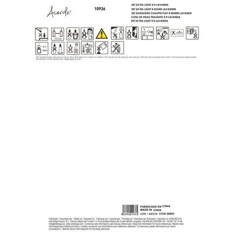 Set 24 Tea Lights 4h Lavanda