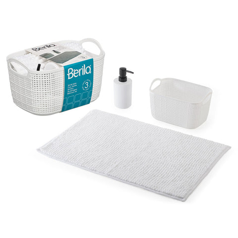 Set 3 Piezas de Baño Blanco