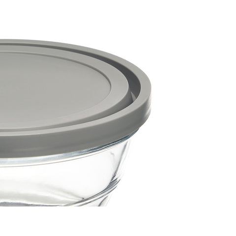 Set 5 Fiambreras Redondas Gris