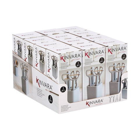 Set 5 Piezas Utensilios de Cocina Gris