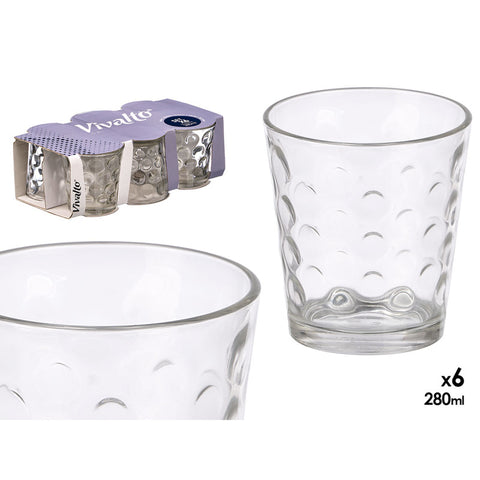 Set 6 Vasos Puntos 280ml