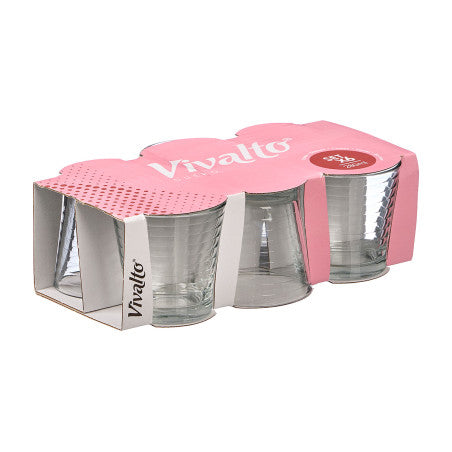Set 6 Vasos Raya Horizontal 280ml