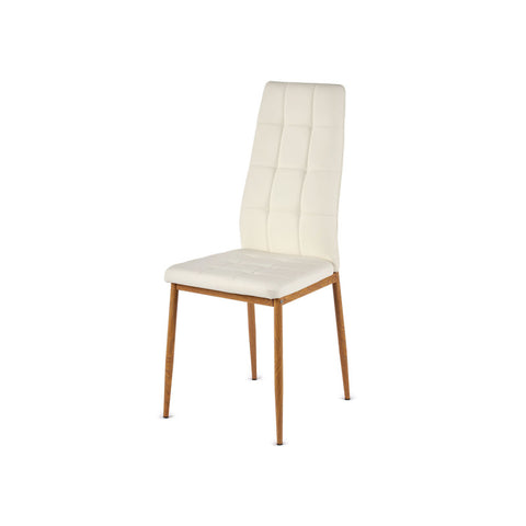 Silla Blanca Patas color Madera