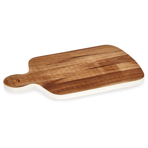 Tabla de Cortar Madera Borde Blanco 40cm
