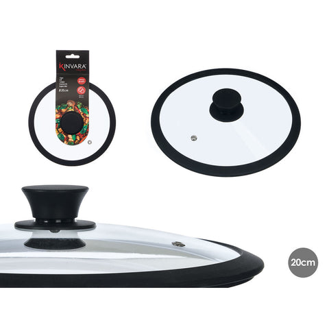 Tapa Cristal Silicona 20cm Diámetro