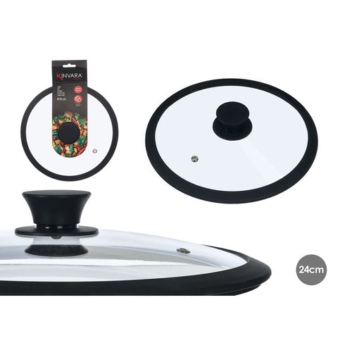 Tapa Cristal Silicona 24cm Diámetro